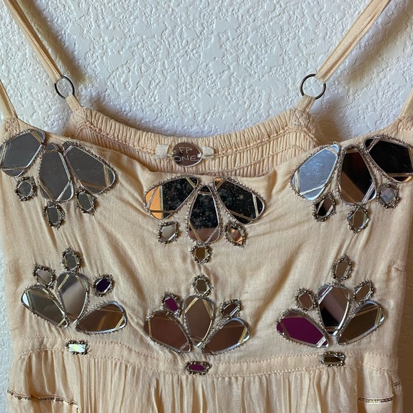 Free People ONE Mirrored Beaded Fairy Party Dress - Picture 5 of 16